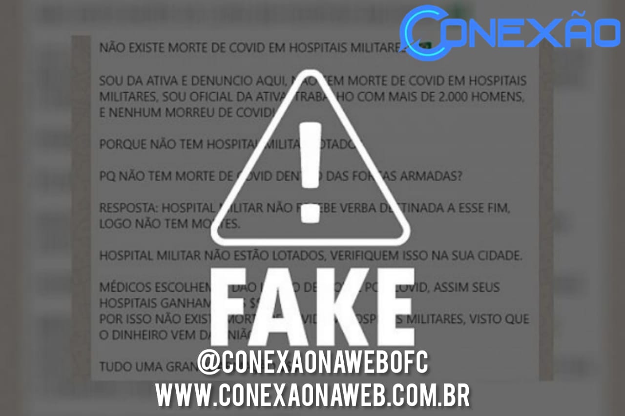 É incoerente a informação que não existam óbitos por Covid-19 nos hospitais militares.