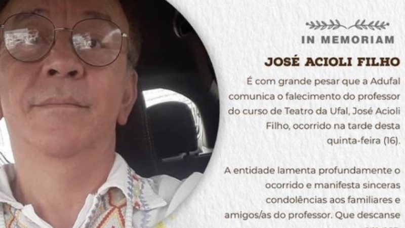 Professor de teatro da Ufal é encontrado morto dentro de casa em Maceió