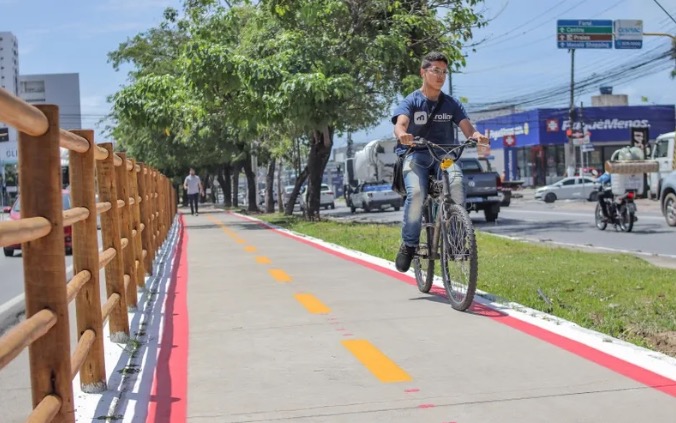 Prefeitura de Maceió inicia sinalização horizontal; ciclovia vai da Praça Centenário até o bairro Canaã