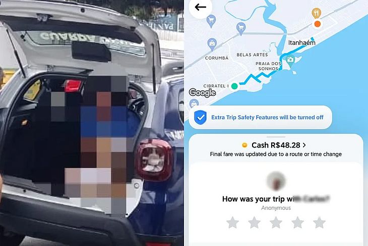 Garota pula de carro após motorista de app desviar rota e falar que a levaria para ‘chorar em lugar mais bonito’