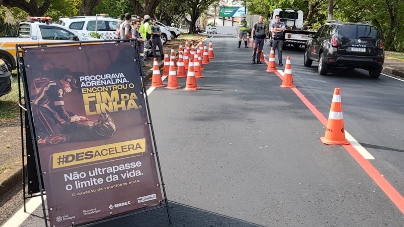 Quinze são autuados em blitz da campanha #Desacelera na Norte-Sul nesta segunda-feira