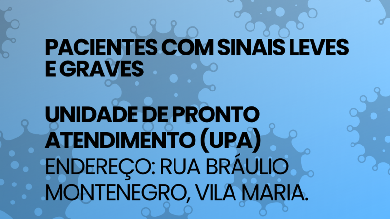 O pronto Socorro (UPA) de Palmeira dos Índios passa a ser um ponto de testagens contra a Covid-19