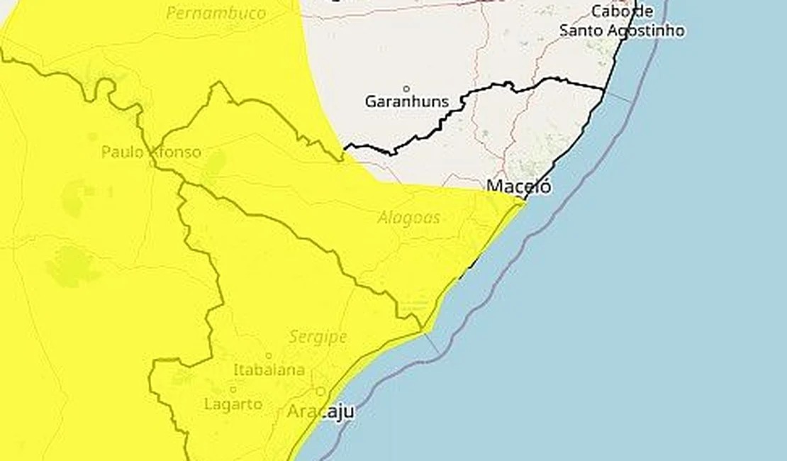 Aumenta para 68 o número de municípios de alagoanas que estão sob prevenção do  Instituto Nacional de Meteorologia (Inmet)