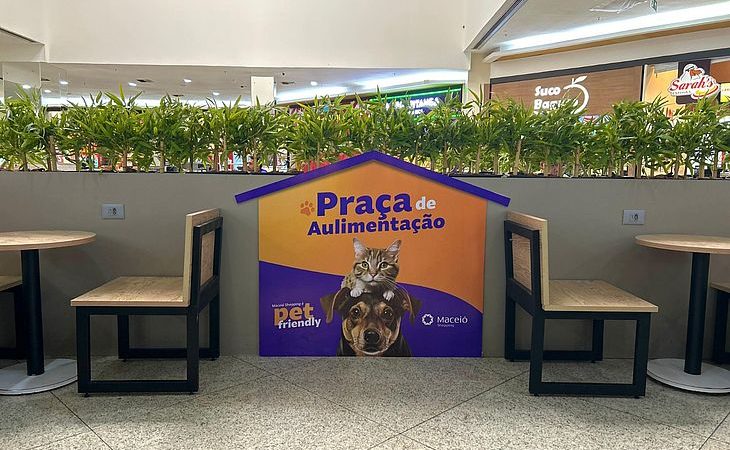 Maceió Shopping passa a oferecer Praça Pet de Alimentação