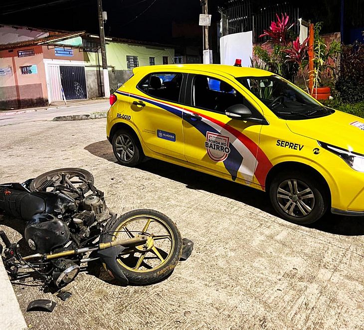 Moto abandonada é apreendida após suposta briga de torcedores organizados