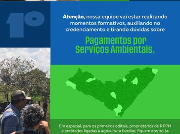 Arapiraca sediará 1º momento formativo do Pagamento por Serviços Ambientais (PSA)