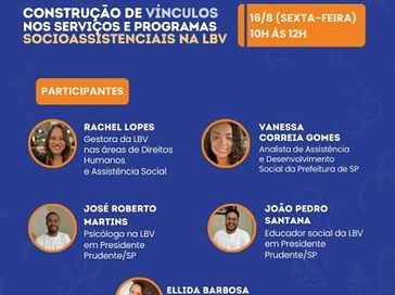 Construção de vínculos em serviços e programas socioassistenciais será tema de MesaCast