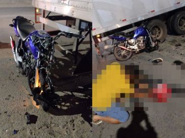 Motociclista morre após colidir com carreta na Avenida Menino Marcelo; Condutor foi preso