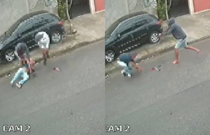 Vídeo: bombeiro é baleado na cabeça ao reagir a assalto em São Vicente