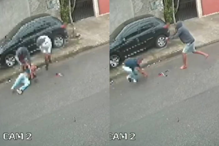 Vídeo: bombeiro é baleado na cabeça ao reagir a assalto em São Vicente