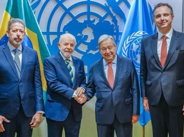 Arthur Lira acompanha Lula na abertura da Assembleia Geral da ONU em Nova Iorque