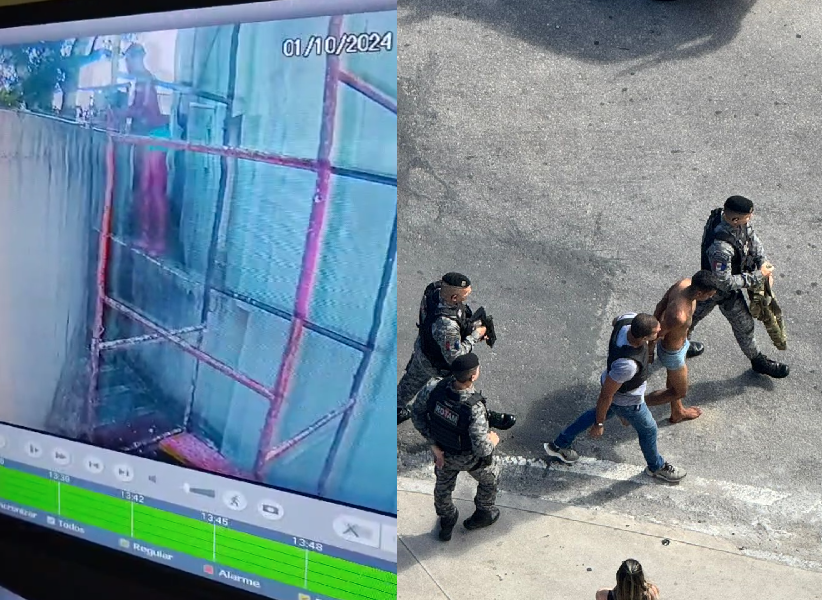 Imagens mostram falso policial tirando a roupa para tentar escapar da polícia; assista