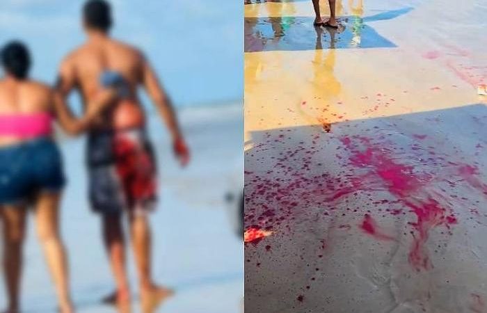 VIDEO: Após provocação, homem é esfaqueado na praia do Peba