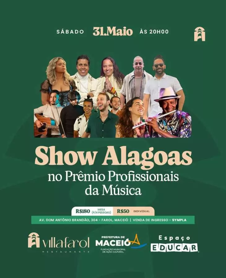 Coletivo de artistas alagoanos realiza show para viabilizar ida ao Prêmio Profissionais da Música